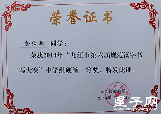 九江规范字硬笔一等奖20141212.jpg